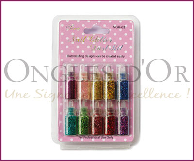 Kit 10 Glitter Powder (NGK-02)