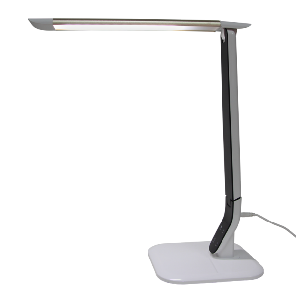 LED Table Lamp – 10 Watts – White and Silver with 3 Light Color Temperatures 110 V