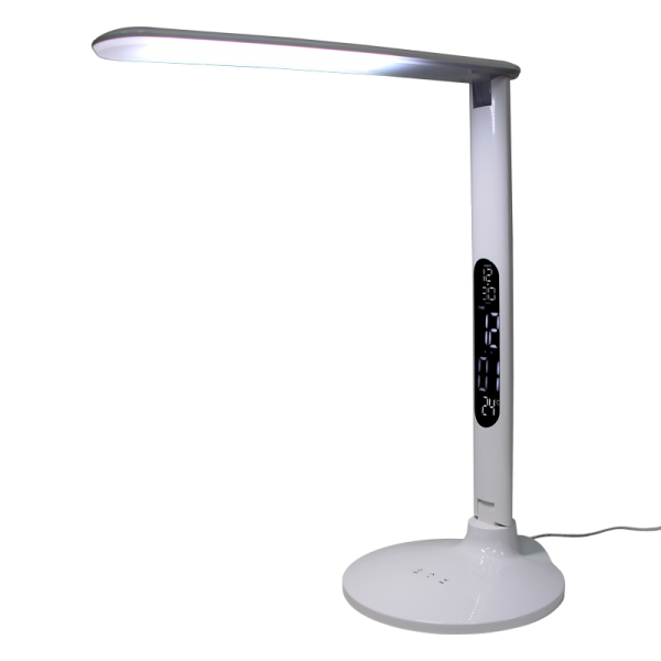 LED Table Lamp – 10 Watts – White with LCD Display 110 V