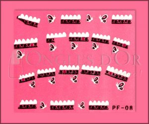 Lace 3D nail stickers - D3DPF-08