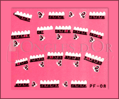 Lace 3D nail stickers – D3DPF-08