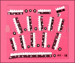 Lace 3D nail stickers - D3DPF-18