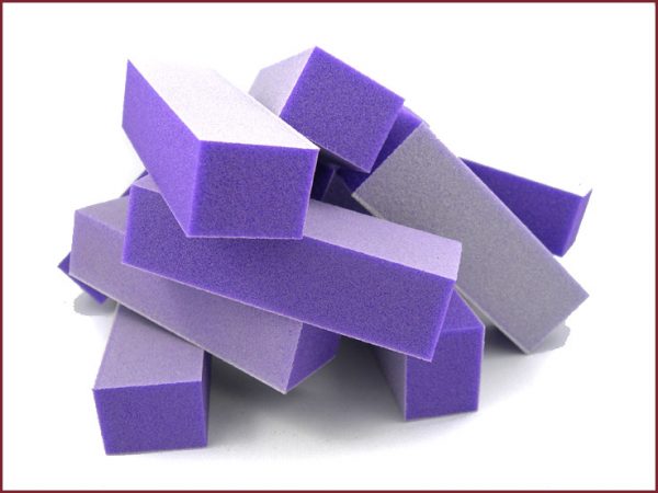 Lavender Buffer Block (White Paper) (Grit 100/180) (12 pcs)