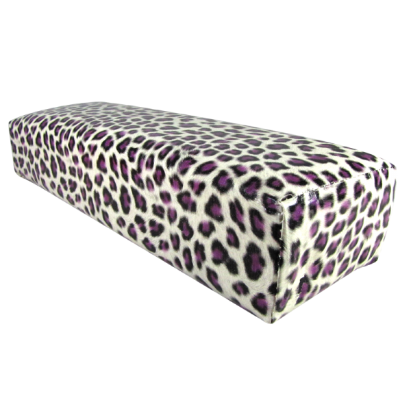 Leatherette Manicure Armrest – Purple Leopard