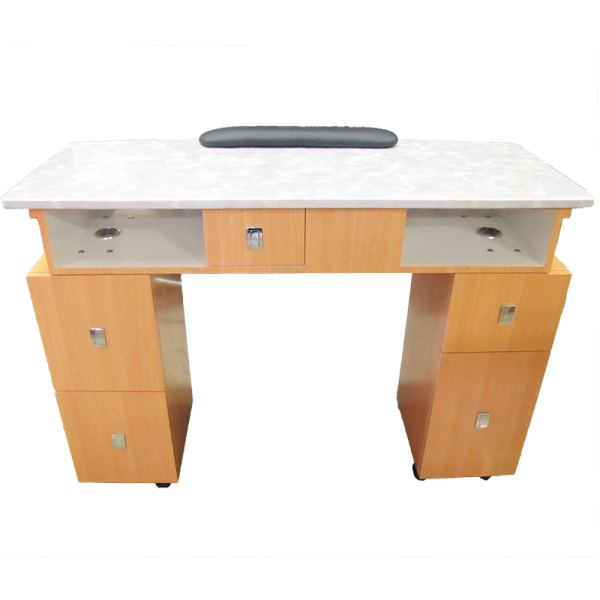 Manicure Table With Marble Top For 2 UV Lamps (N027)