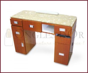 Manicure Table with Marble Top Extraordinary - Birch and Maple