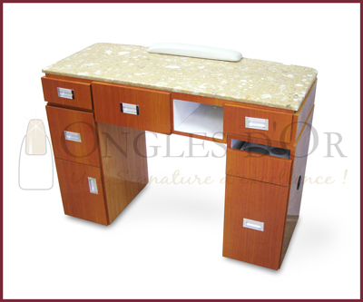 Manicure Table with Marble Top Extraordinary – Birch and Maple