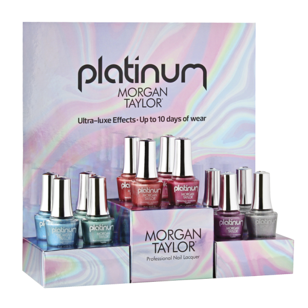 Morgan Taylor Nail Polish Display 12pcs Platinum Collection