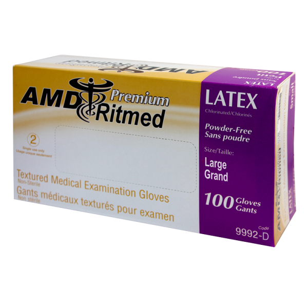 Multipurpose AMD Ritmed Latex Glove – large 100 gloves