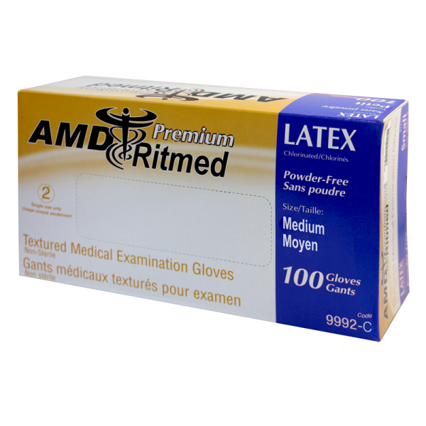 Multipurpose AMD Ritmed Latex Glove – medium 100 gloves