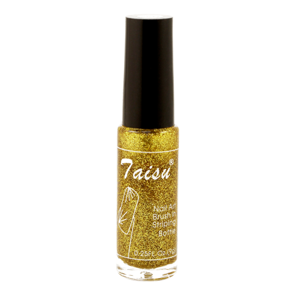 Nail Art Striper Nail Polish - Gold Glitter Holographic #508