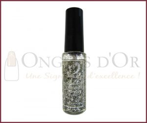 Nail Art Striper Nail Polish - Silver Glitter #398