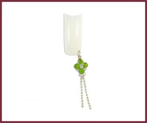 Nail Dangle - Star - Green Stone