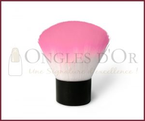 Nail Dust Brush - Small - White/Pink