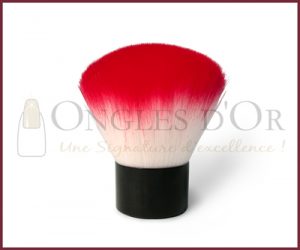 Nail Dust Brush - Small - White/Red