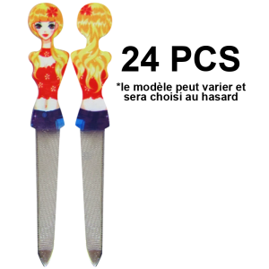 Nail File Metal Fashion Girl Miscellaneous (24 pcs) (LOMFMV24)