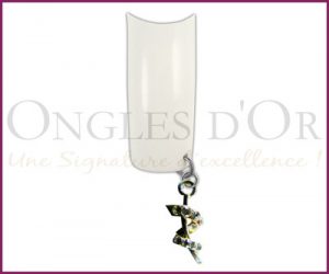 Nail Percing Simple Twist Shape Clear Stones (PO148)