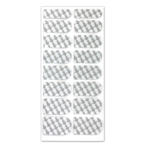 Nail Wrap Foil Stickers - Arrows - White/Silver #057