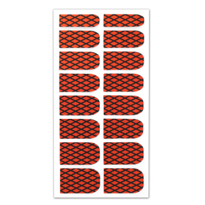 Nail Wrap Foil Stickers - Criss Cross - Black/Red #162