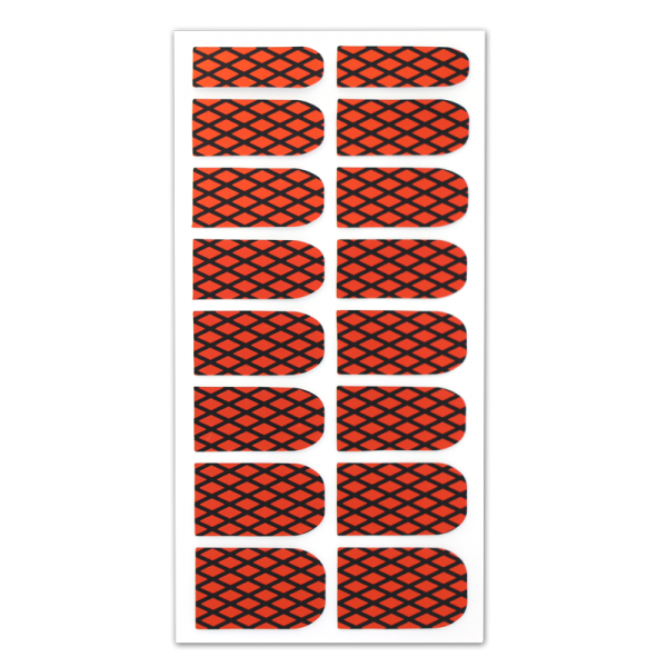 Nail Wrap Foil Stickers – Criss Cross – Black/Red #162