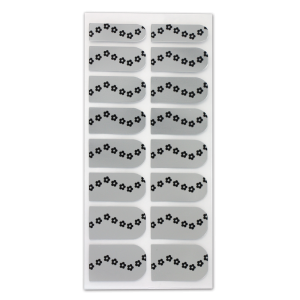 Nail Wrap Foil Stickers - Flower - Black/Silver #081