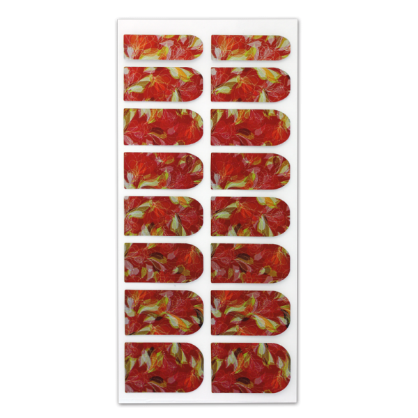Nail Wrap Foil Stickers – Flower – Red/Pink/Yellow #190