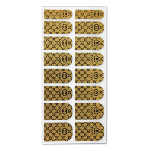 Nail Wrap Foil Stickers - Gucci - Black/Gold #144