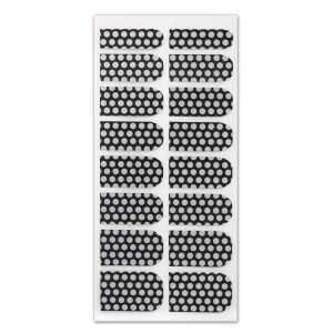 Nail Wrap Foil Stickers - Polka Dot - Black/Silver #013