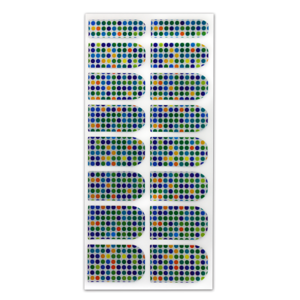 Nail Wrap Foil Stickers – Polka Dot – Multicoloured #101