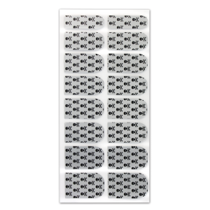 Nail Wrap Foil Stickers - Skull - Black/Silver #071