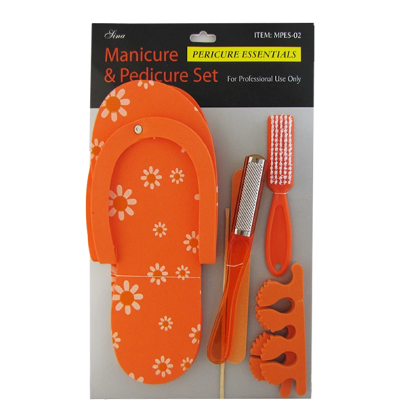 Orange Manicure and Pedicure Set MPES-02