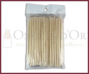Orange Wood Cuticle Pusher - Short (100 pcs)