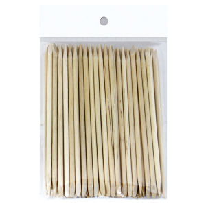 Orange Wood Cuticle Pusher - Short (100 pcs)