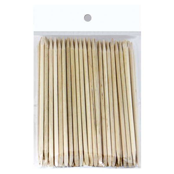 Orange Wood Cuticle Pusher – Short (100 pcs)