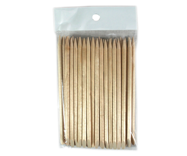 Orange wood cuticle pusher Long (18 cm) (100 pcs)