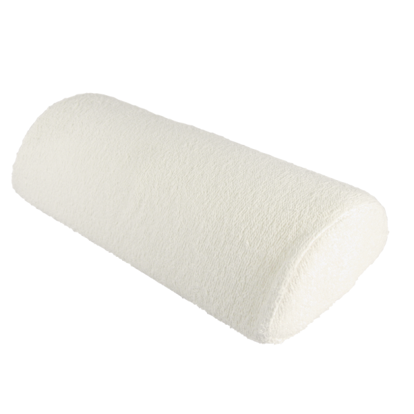 Padded manicure armrest with zipper - creamy white