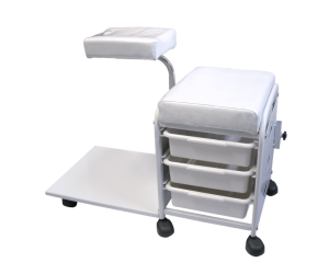 Pedi Cart with 3 drawers - White Color (Pedikart)