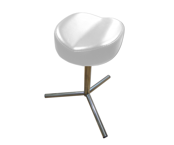 Pedicure Footrest - Adjustable Height - White Leatherette