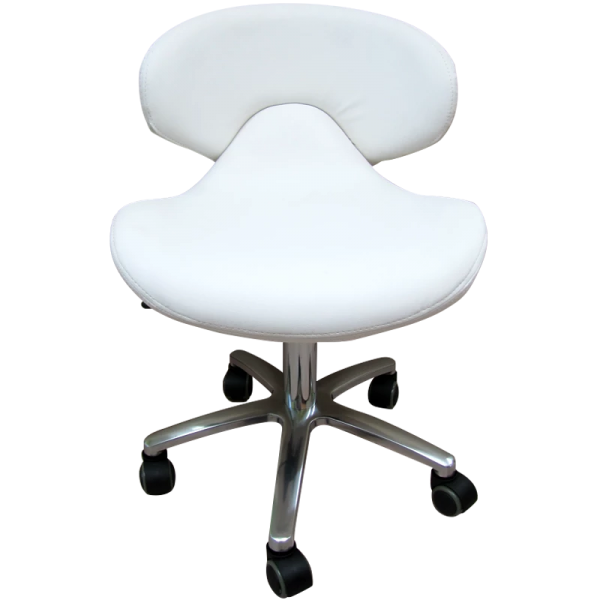 Pedicure and Manicure Chair with Low Backrest – White