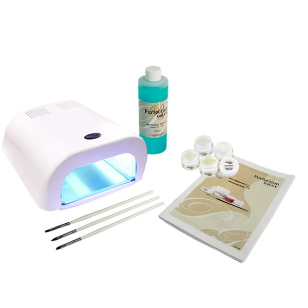 Perfection UV Gel Starting Kit with 36 Watts UV Lamp (1/4oz)