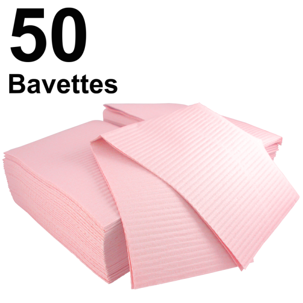 Pink Dental Bibs (Gibson) (50 pcs)