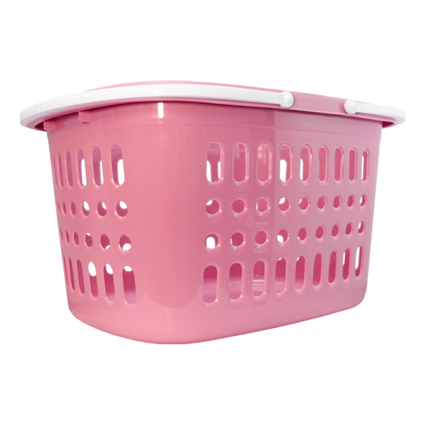 Retail plastic shopping basket – Pink 40x29x22cm