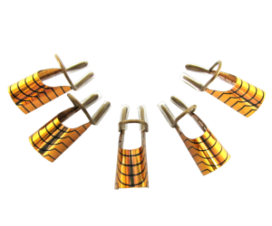Reusable Teflon Nail Forms - Gold (5 pieces)