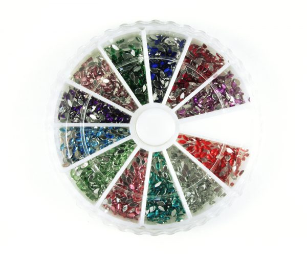 Rhinestone Wheel - Oval Shaped - various colors