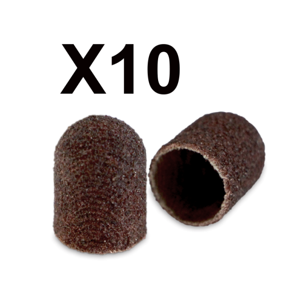 Sanding Caps - Rounded Barrel 10x15 Coarse 80 grit (10 pcs)