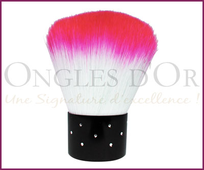 Short Dust Brush Dark Pink / White Diamond