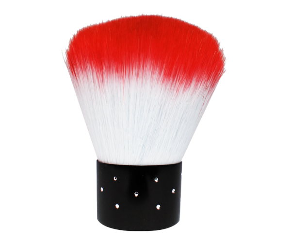 Short Dust Brush Red / White Diamond