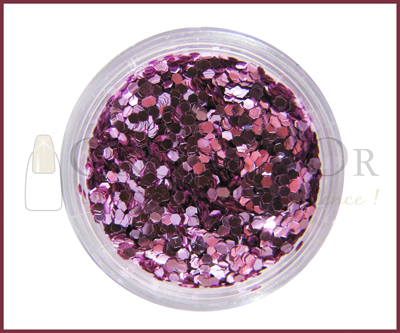 Small Hexagons Glitter Powder – Baby Pink
