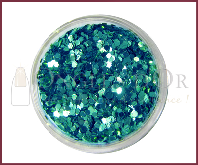 Small Hexagons Glitter Powder – Blue Lagoon