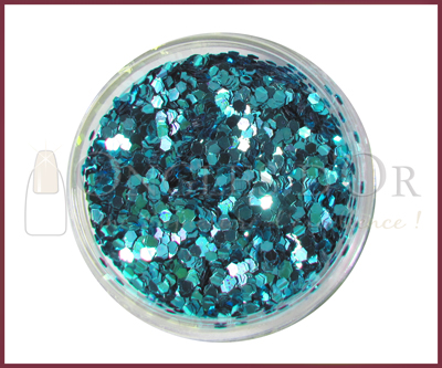 Small Hexagons Glitter Powder – Blue Sea